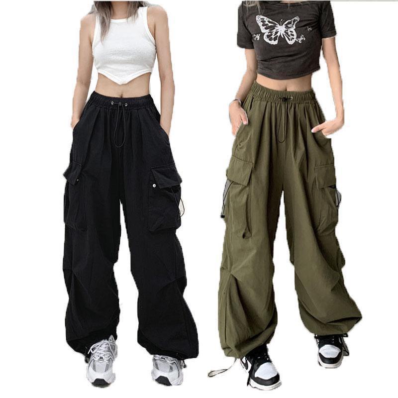 ダンスパンツ ワイドパンツ ゆったり ヒップホップ 太めカーゴパンツ レディース ワイドパンツ ボトムス ダンスパンツ ダークグレー オリーブ ブラック サルエルパンツ ゆったり ヒップホップ ジャズ