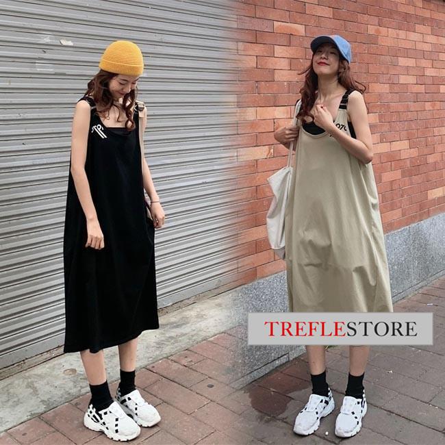 サロペット レディース サロペットスカート ゆったり タンクワンピ ワンピース ノースリーブ 夏 ロングワンピ お洒落 体型カバーレディース用のサロペットが登場ゆったりとしたシルエットでリラックスな着