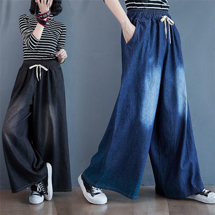 デニム レディース ジーンズ ストーンウォッシュ ワイドパンツ 極太 デニムワイドパンツレディースストーンウォッシュデニムパンツが新入荷気になる下半身のラインをカバーできるナチュラルなシルエット幅広い