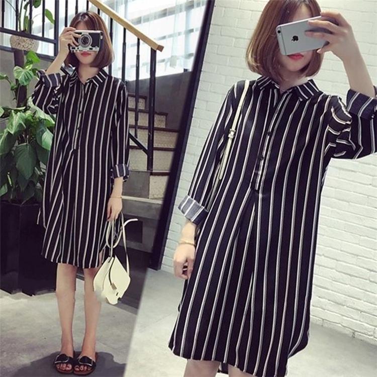 【キーワード】シャツワンピース レディース チュニック ロングシャツ 長袖 ストライプ ゆったり 体型カバー 着痩せ カジュアル お洒落 通勤 OL 大人 20代 30代 40代 大きいサイズ 可愛い