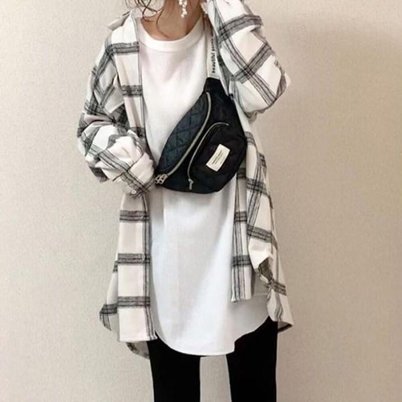 チェックシャツ レディース シャツ ロングシャツ 大きいサイズシャツ チェック カジュアル お出掛け 部屋着 長袖 通勤通学 ゆったり 体型カバー 春夏秋 秋服 上品トップス レディース 長袖 薄手 