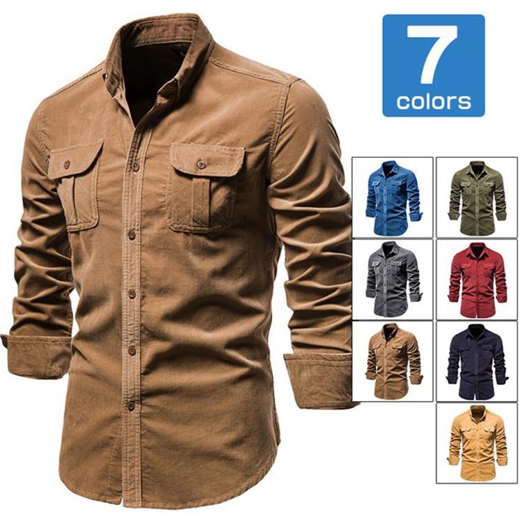 【素材】コットン【カラー】レッド ネイビー ブラウン グレー イエロー グリーン ブルー【サイズ】L XL 2XL 3XL【ご注意】※通常より小さめの作りになっております。普段よりワンサイズ上をおすす